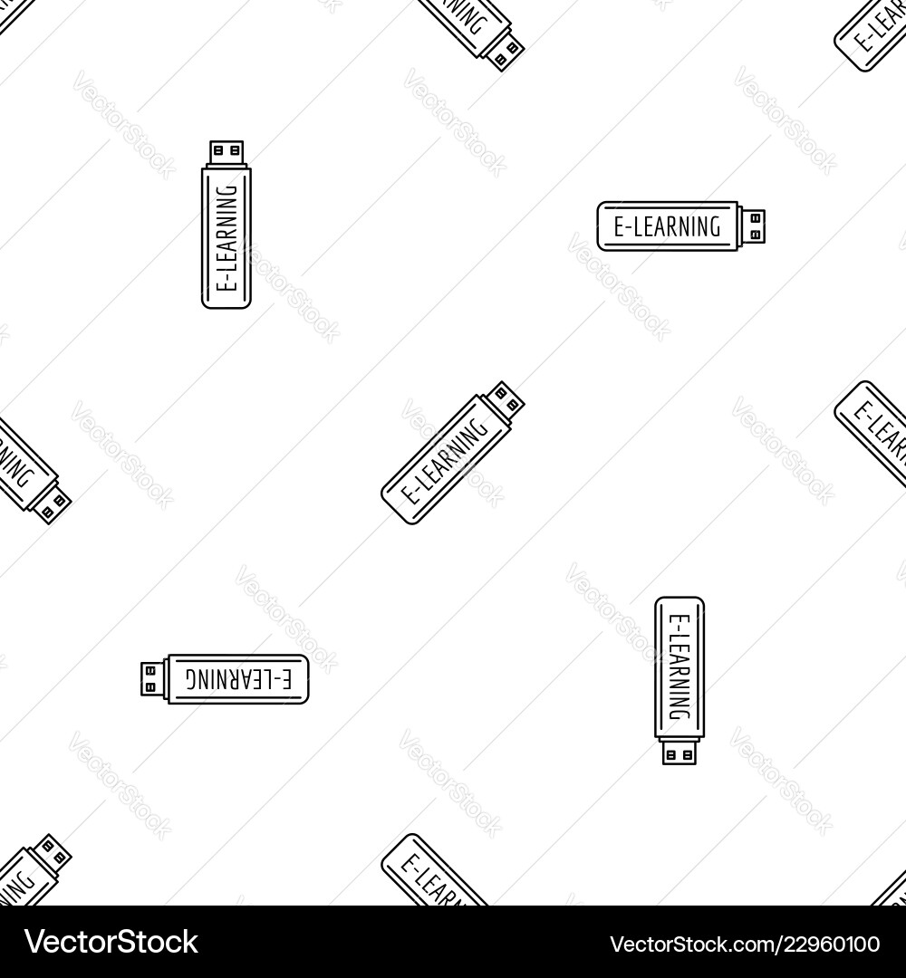 E learning usb pattern seamless E learning usb pattern seamless vector image