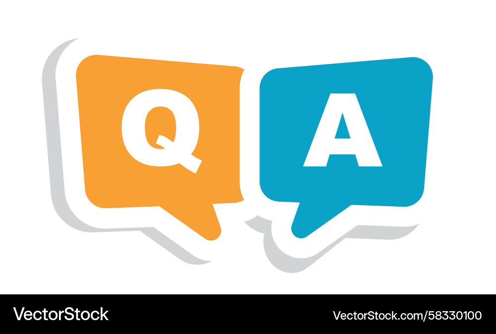 FAQ Q&A Bubble Icon Vector Image
