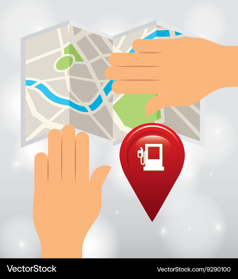 Global positioning system design vector image