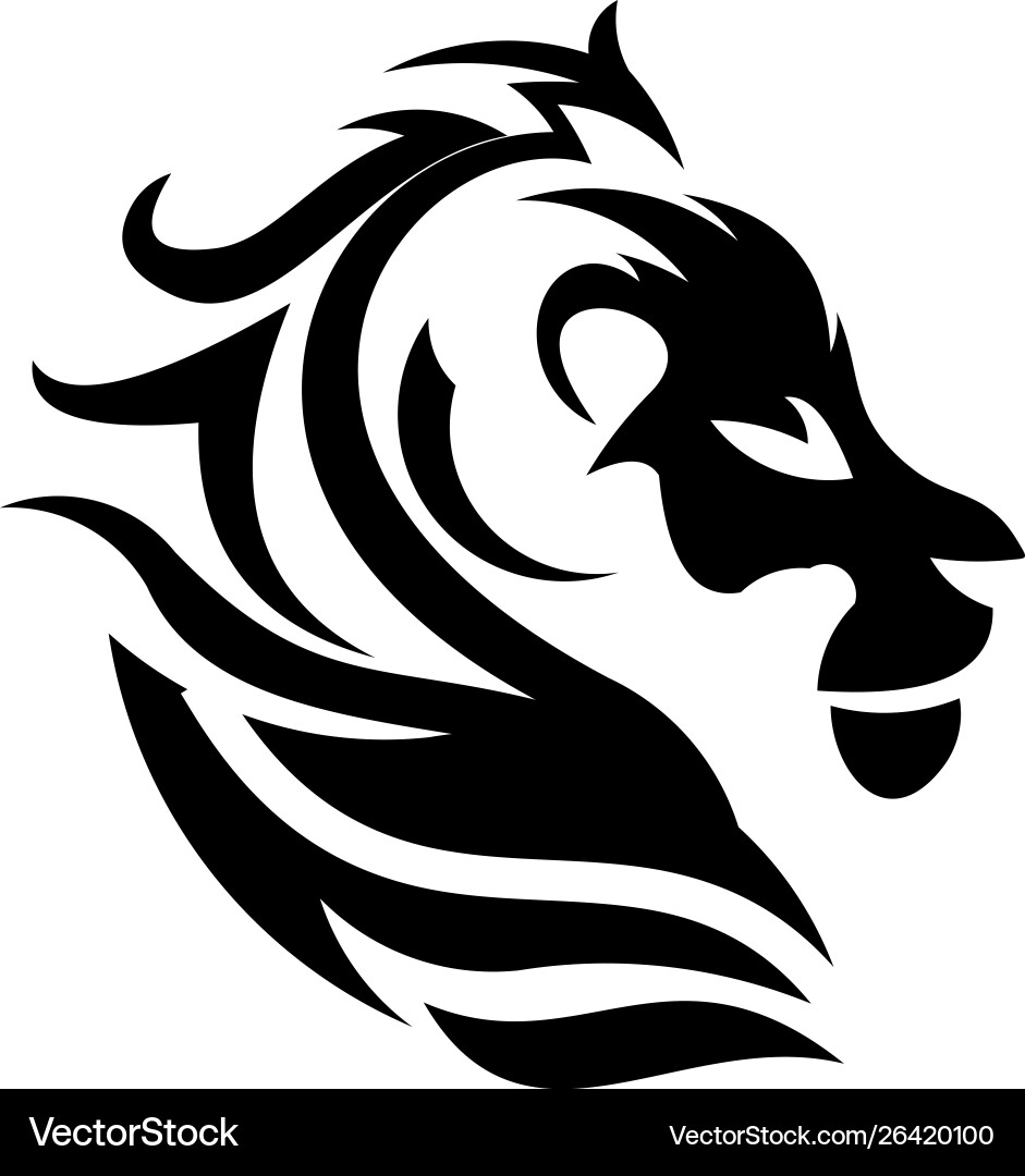 Head lion logo template vector image