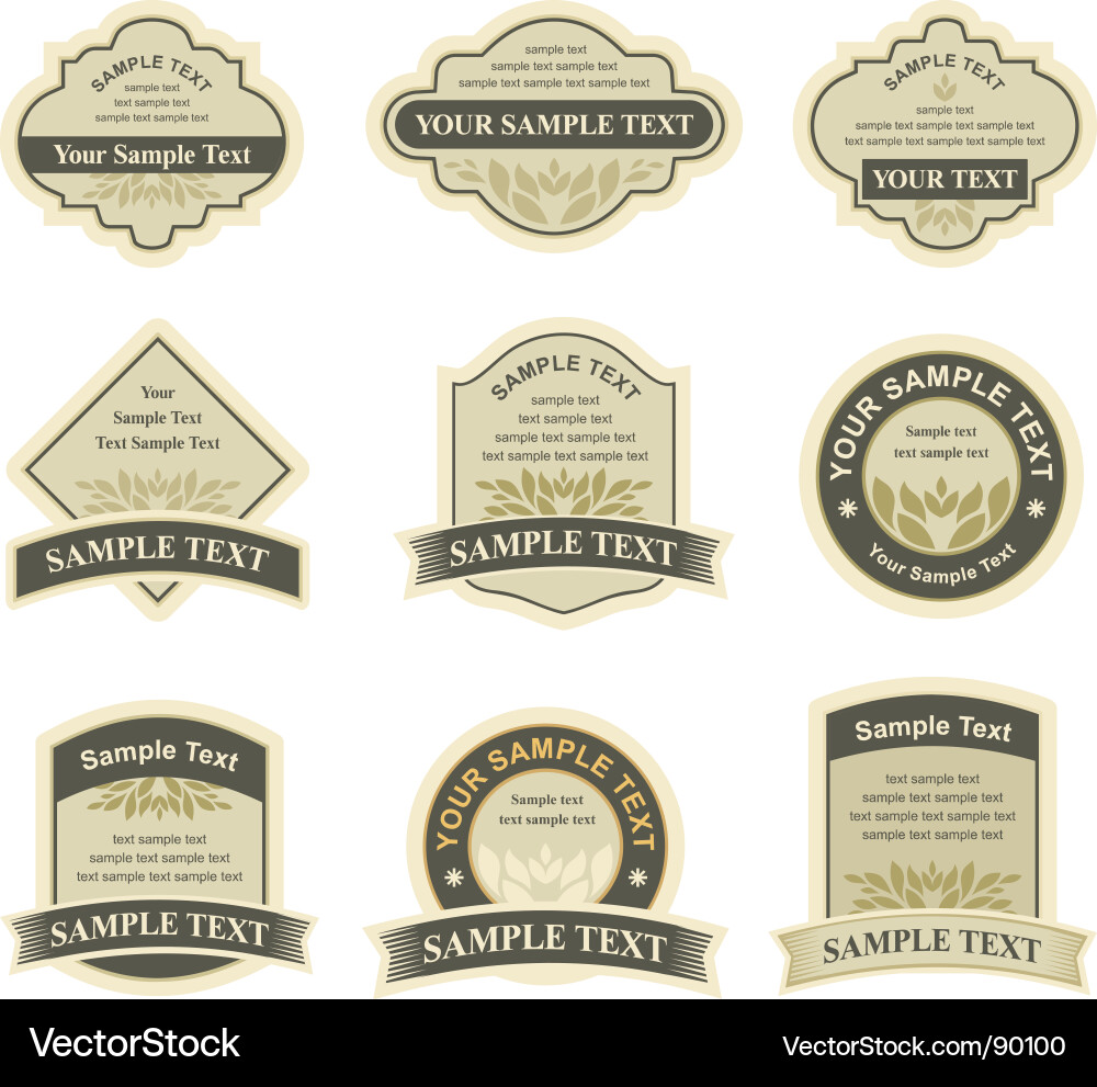Label Collection vector image