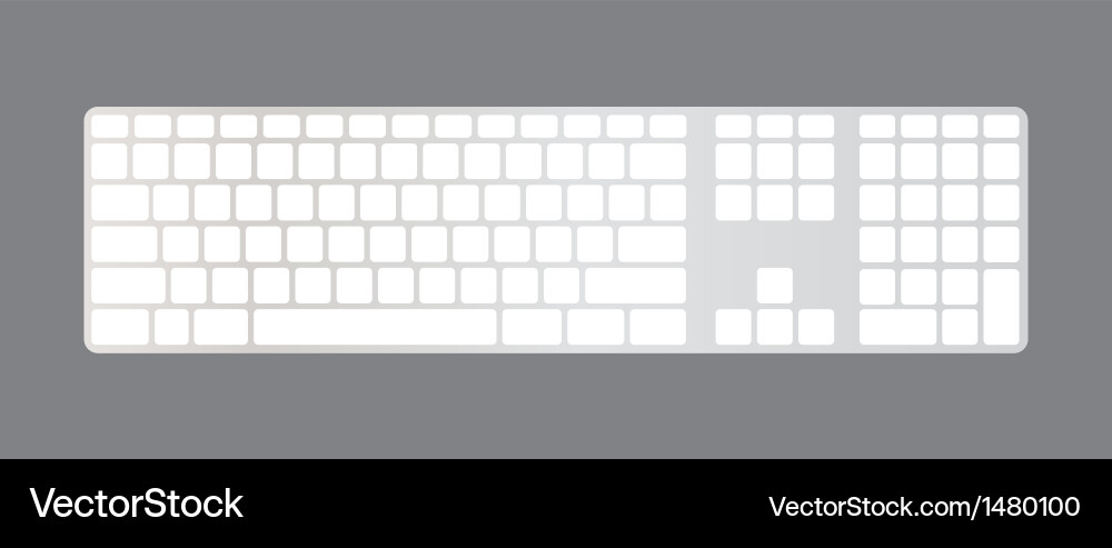 Minimalist Computer Keyboard vector image