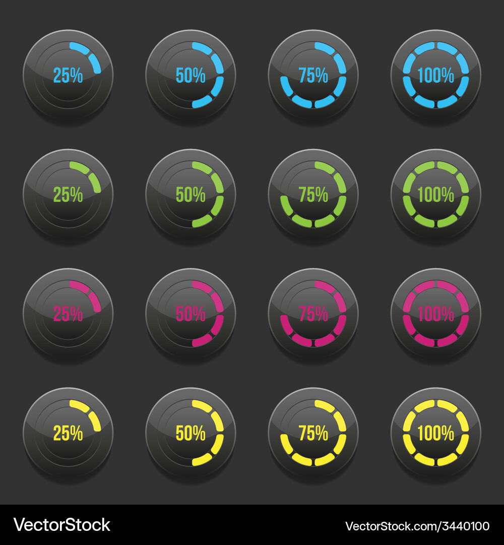 Rounded Progress Circle Icon vector image