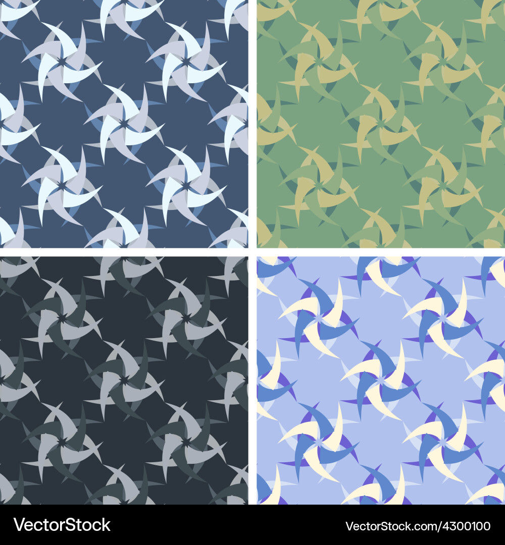 Seamless abstract art pattern set vector image