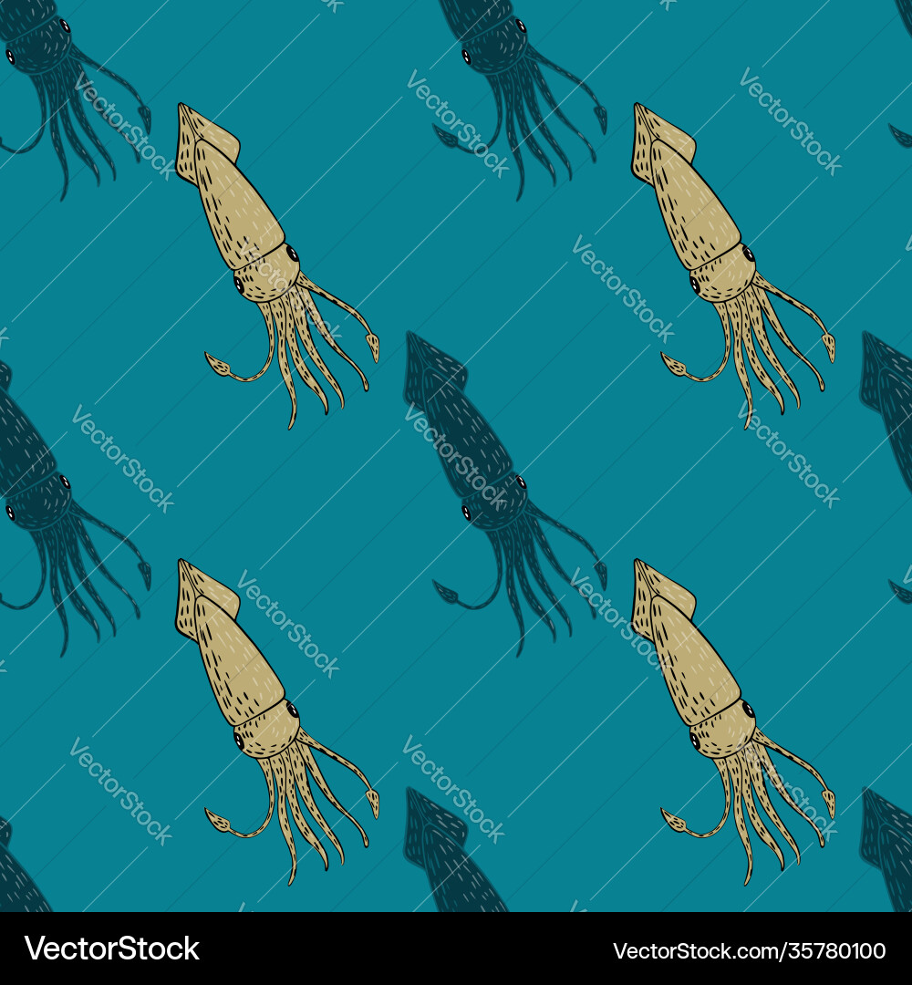 Seamless pattern in ocean minimalistic style Seamless pattern in ocean minimalistic style Vector Image