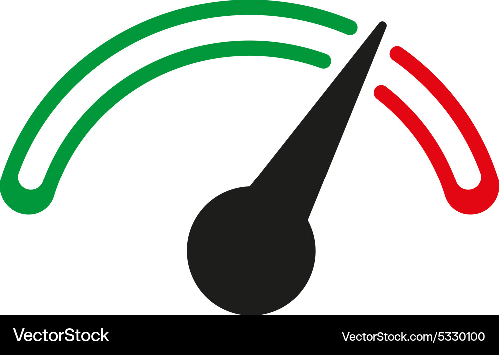 Tachometer speedometer and indicator icon vector image