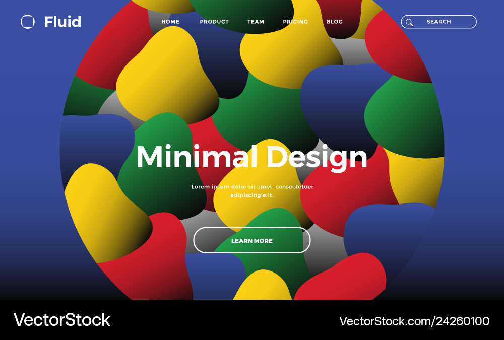 Trendy design template with 3d flow shapes Trendy design template with 3d flow shapes vector image