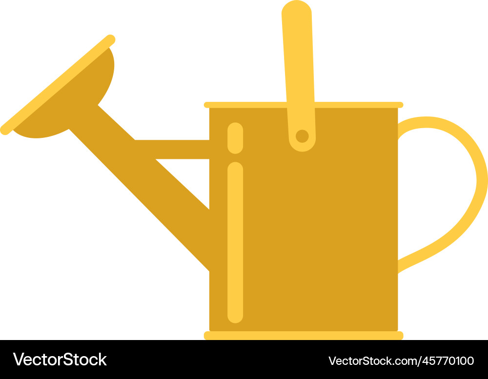 Watering can icon yellow metal water container Vector Image