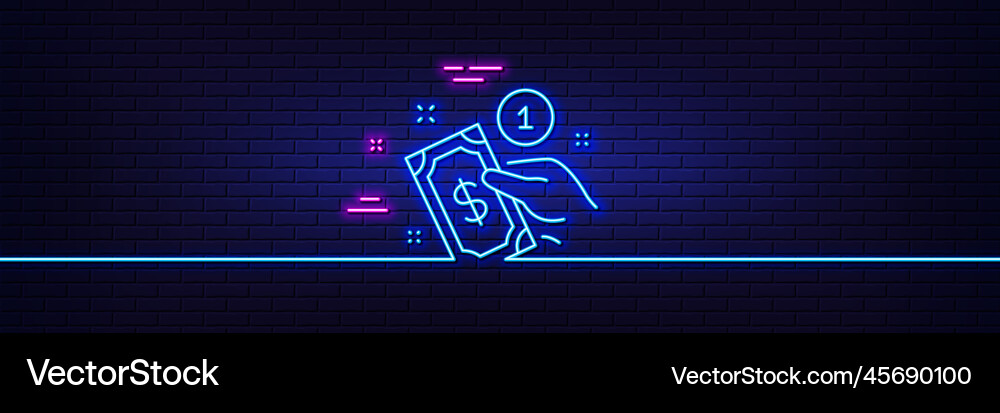 Zahlungsmethode Linie Symbol Bargeld Schild Neon Zahlungsmethode Linie Symbol Bargeld Schild Neon vektorbild