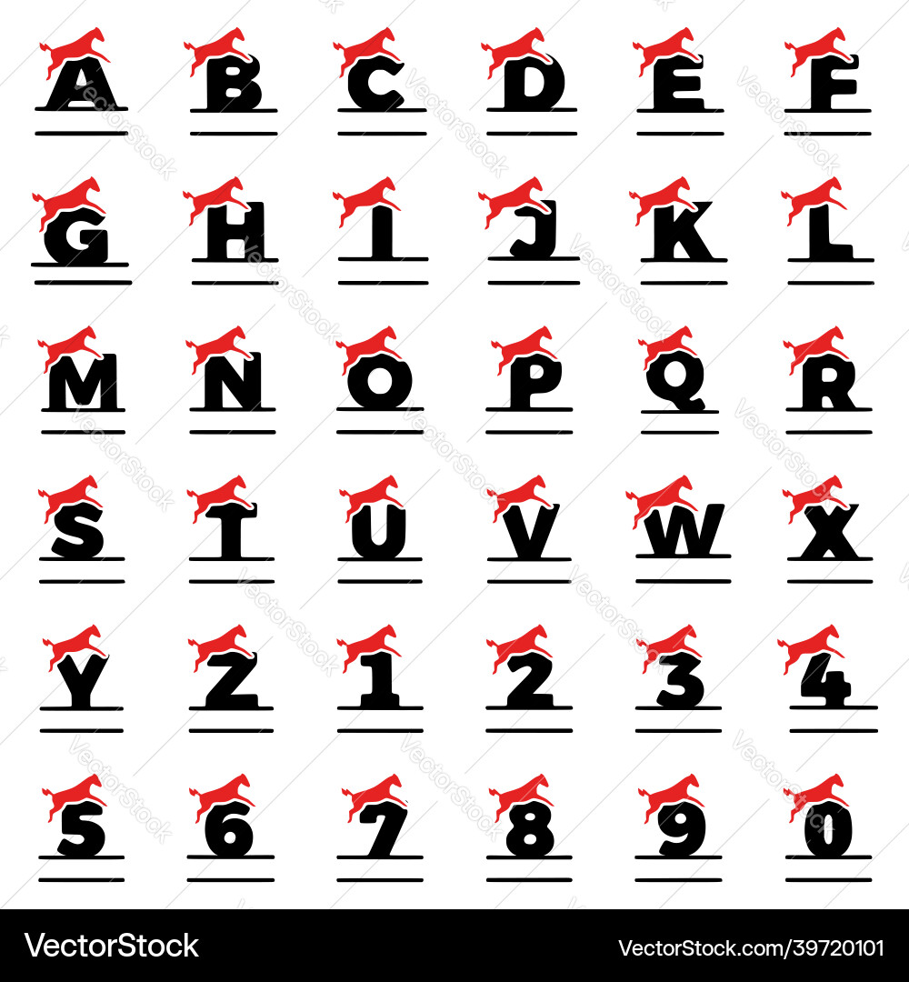 A set of personalized monograms in the form Vector Image