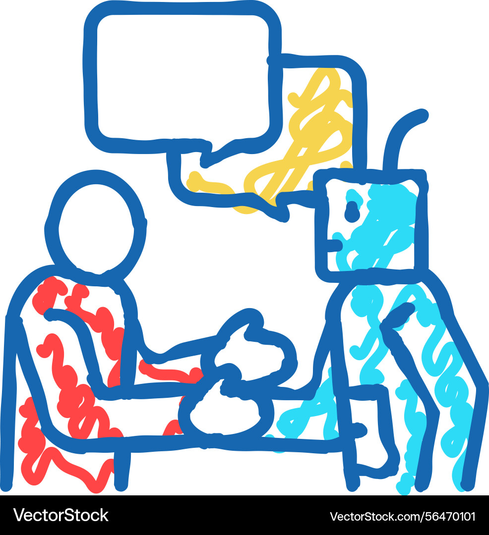 Artificial intelligence work introduction icon vector image