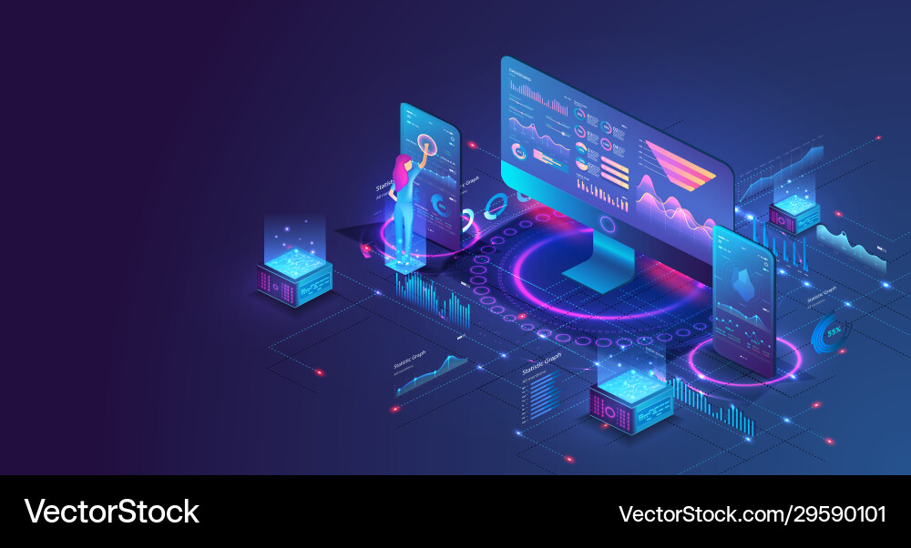 Data Analysis & Visualization vector image