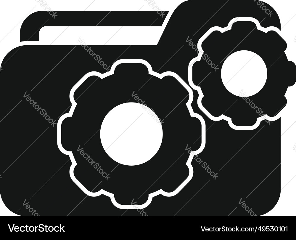 Folder data api icon simple monitor Folder data api icon simple monitor vector image