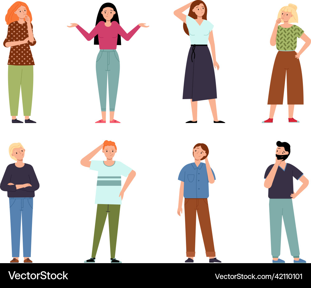 Indecision and Problem Solving Vector Image
