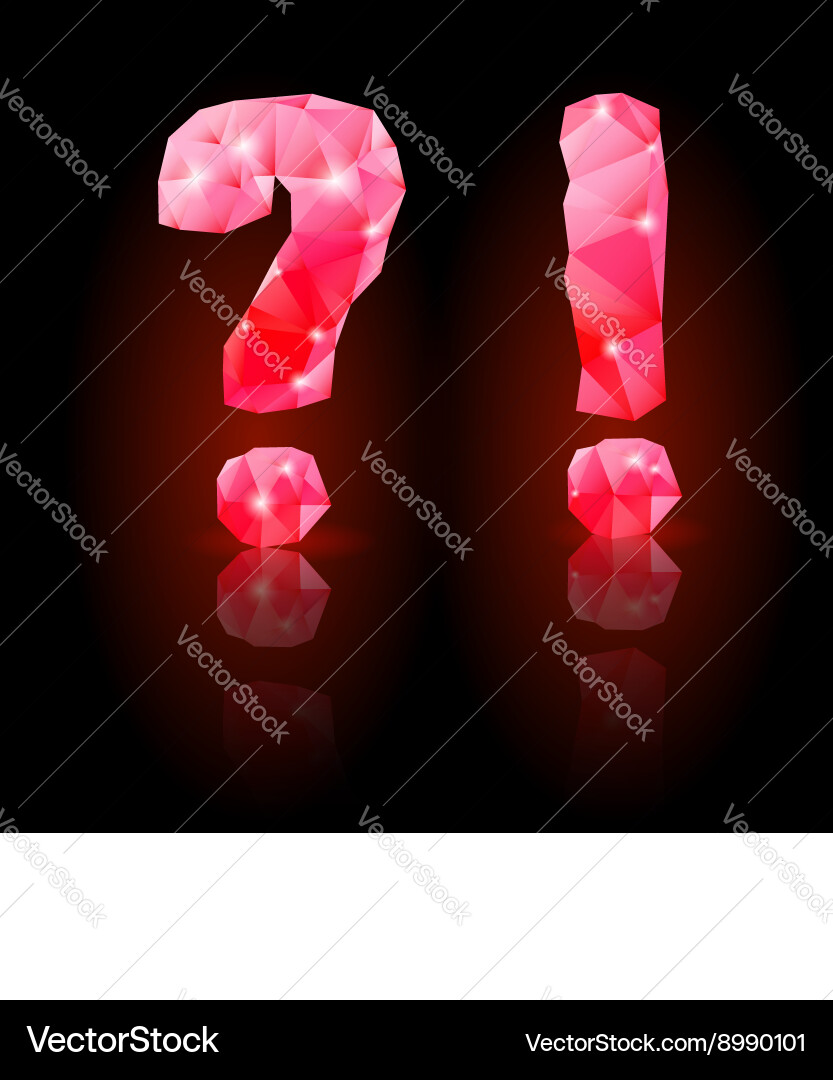 Ruby polygonal font vector image