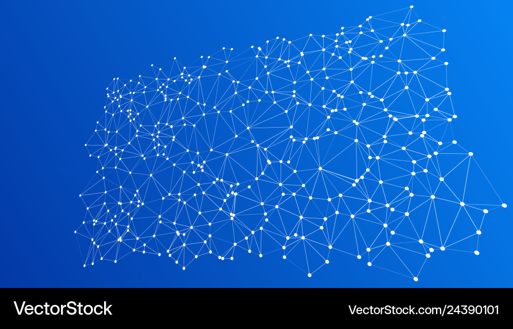 Science background abstract lines and dots 3d Science background abstract lines and dots 3d vector image