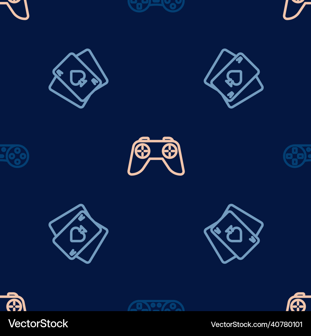 Set line game controller or joystick playing Set line game controller or joystick playing Vector Image