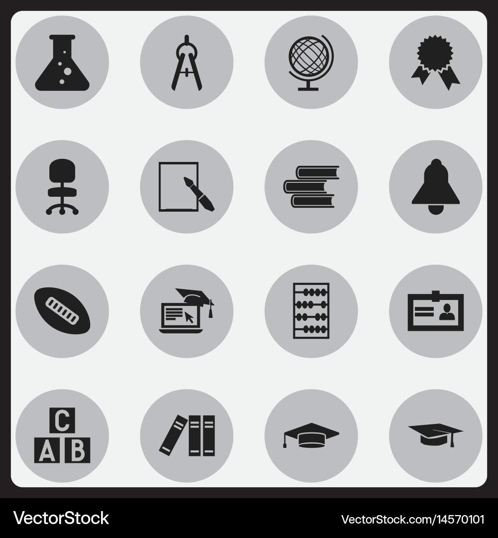 Set of 16 editable science icons includes symbols Vector Image