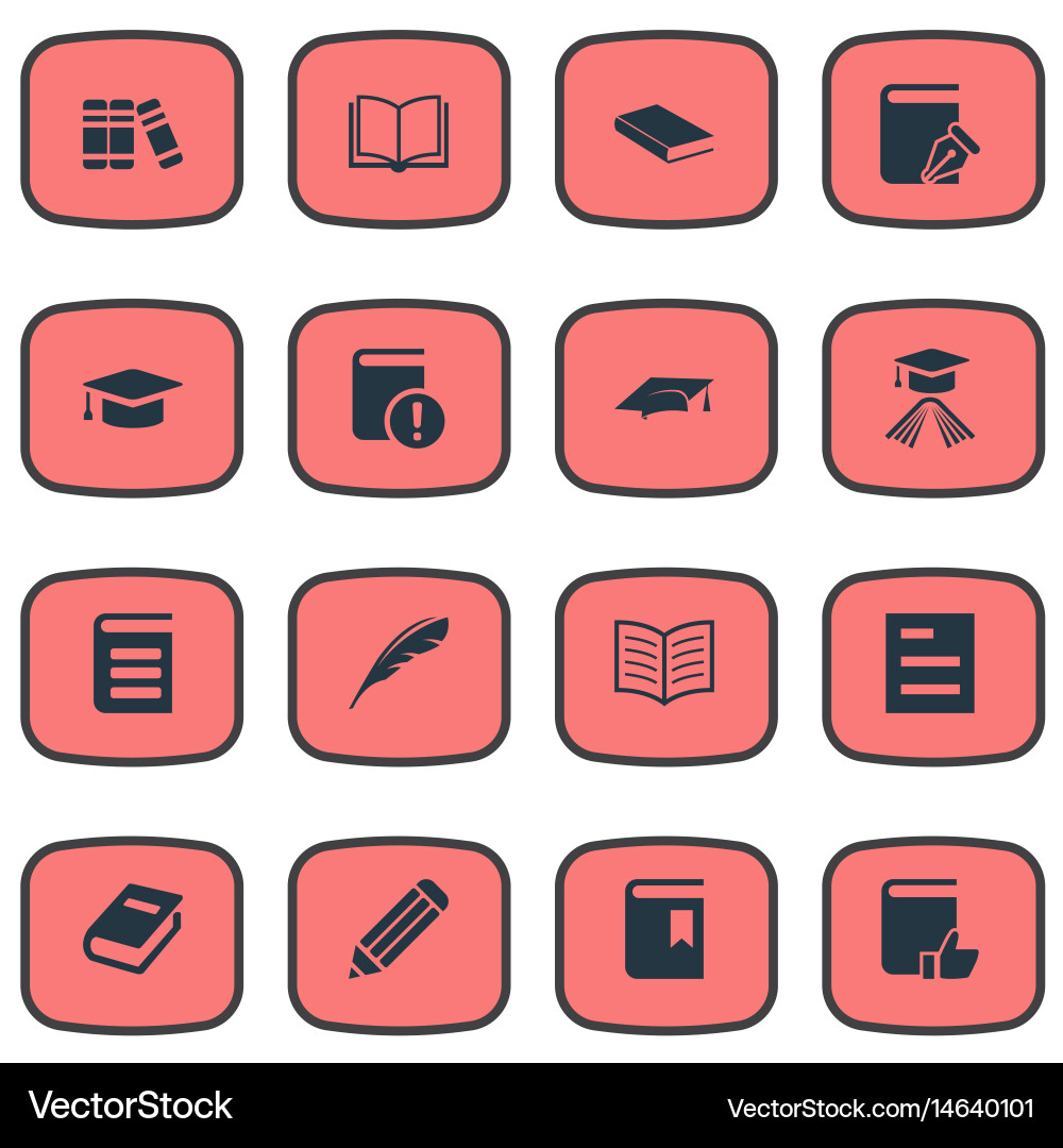 Set of simple knowledge icons Vector Image
