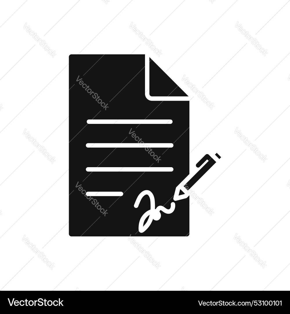 Signature file icon Vector Image