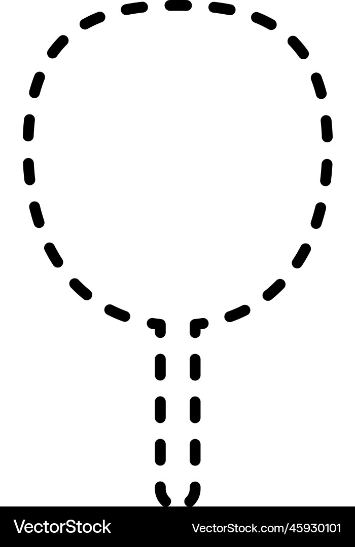 Tracing lines dotted tree outline shape Tracing lines dotted tree outline shape vector image
