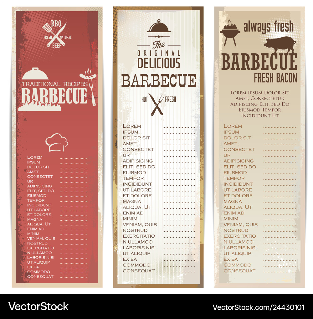 Vintage Barbecue Retro Banner Sammlung Vintage Barbecue Retro Banner Sammlung vektorbild