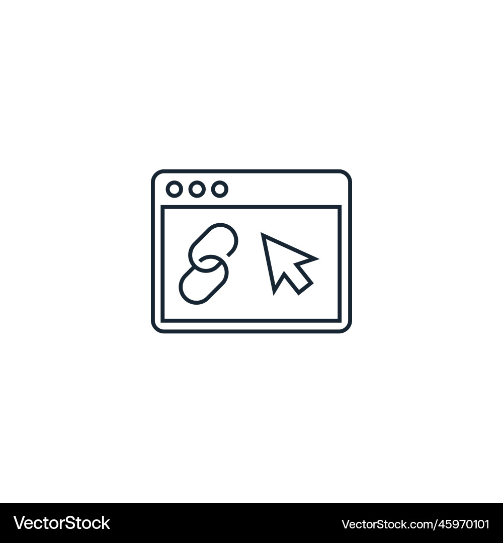 Web link creative icon line multicolored from Vector Image