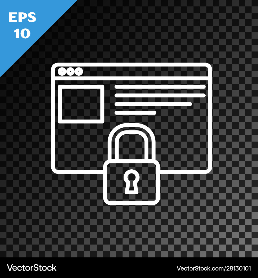 White line secure your site with https ssl icon Vector Image