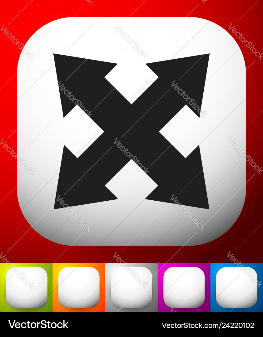 4-way arrow as expand resize adjustment alignment 4-way arrow as expand resize adjustment alignment vector image