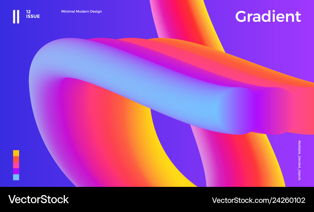 Abstract 3D Flow Gradient Vector Image