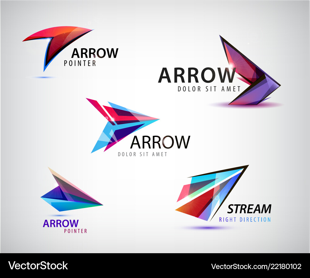 Abstract Geometric Arrows & Pointers vector image