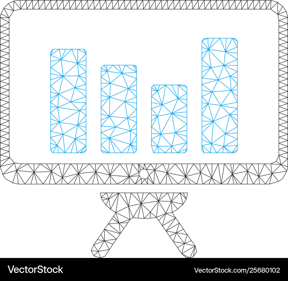 Bar chart monitoring mesh 2d model Bar chart monitoring mesh 2d model vector image