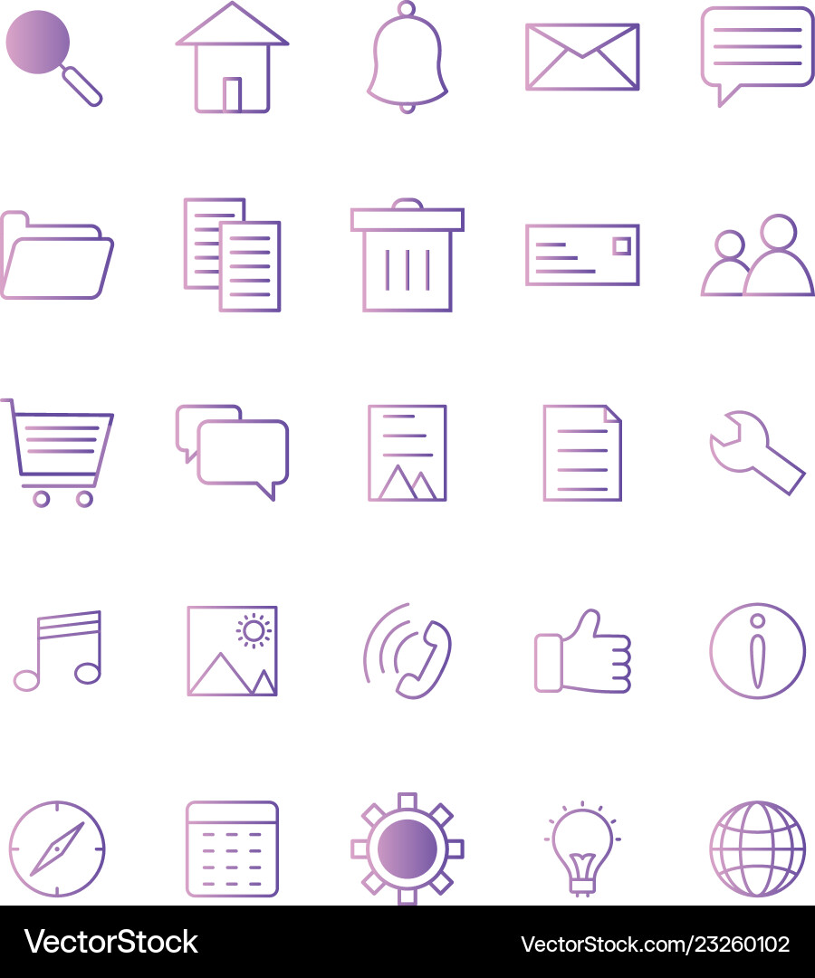 Basic ui icon set Basic ui icon set vector image