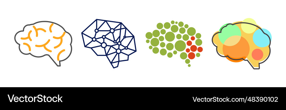 Brain icon as smart idea and solution thinking Brain icon as smart idea and solution thinking vector image