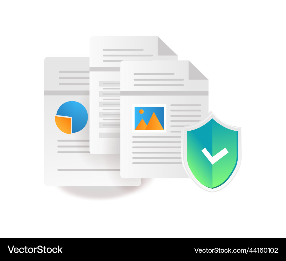 Data Security & File Protection vector image