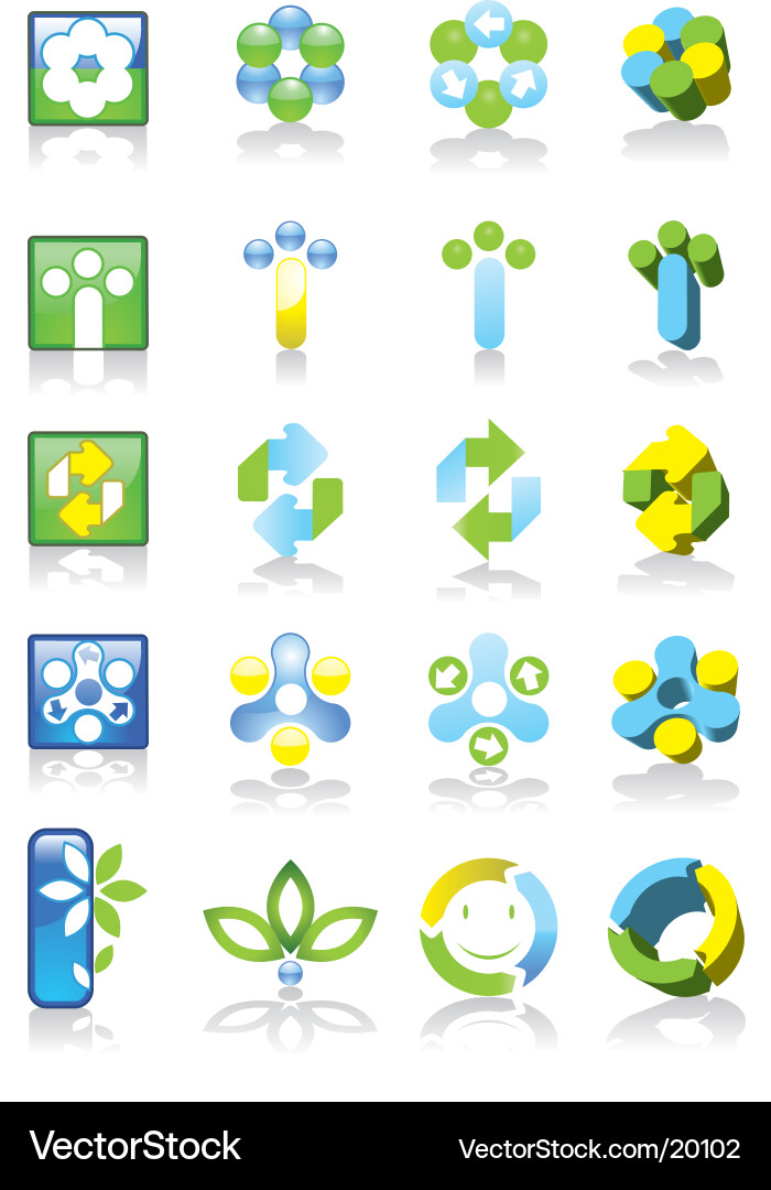 Eco Logos & Symbols Vector Image