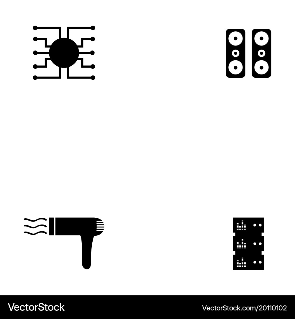 Electronics icon set vector image