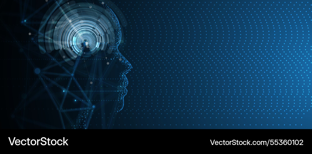 Engineering technology and artificial intelligence vector image
