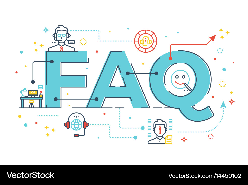 FAQ Question Mark Icon Set vector image