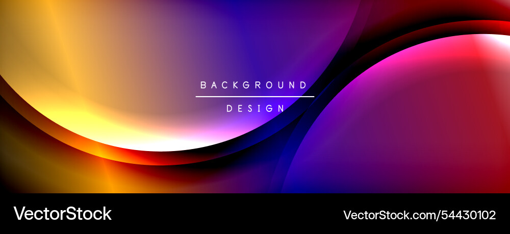 Gradient and shadow wave line geometric background Vector Image
