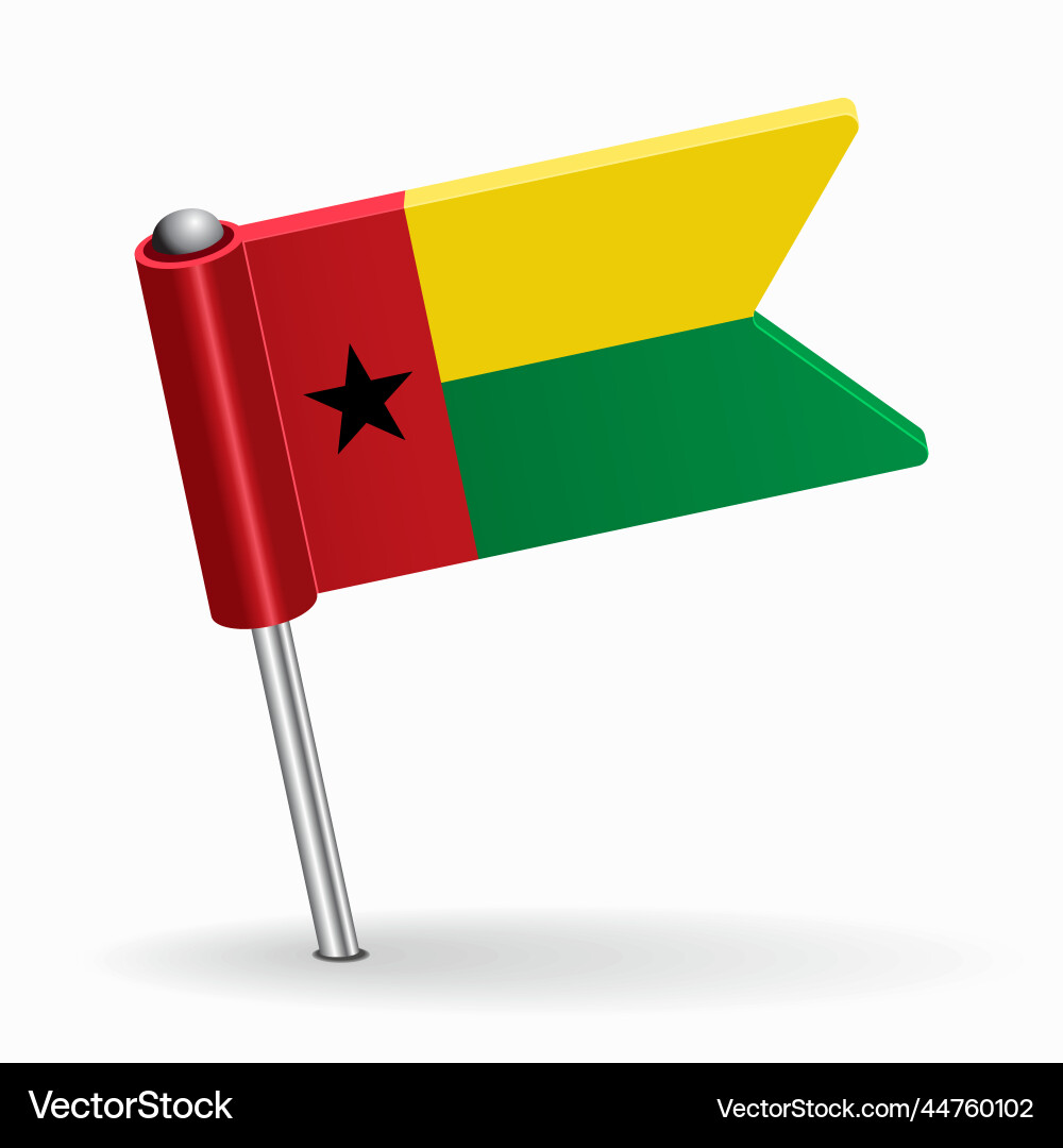 Guinea-bissau flag map pointer layout Guinea-bissau flag map pointer layout vektorbild