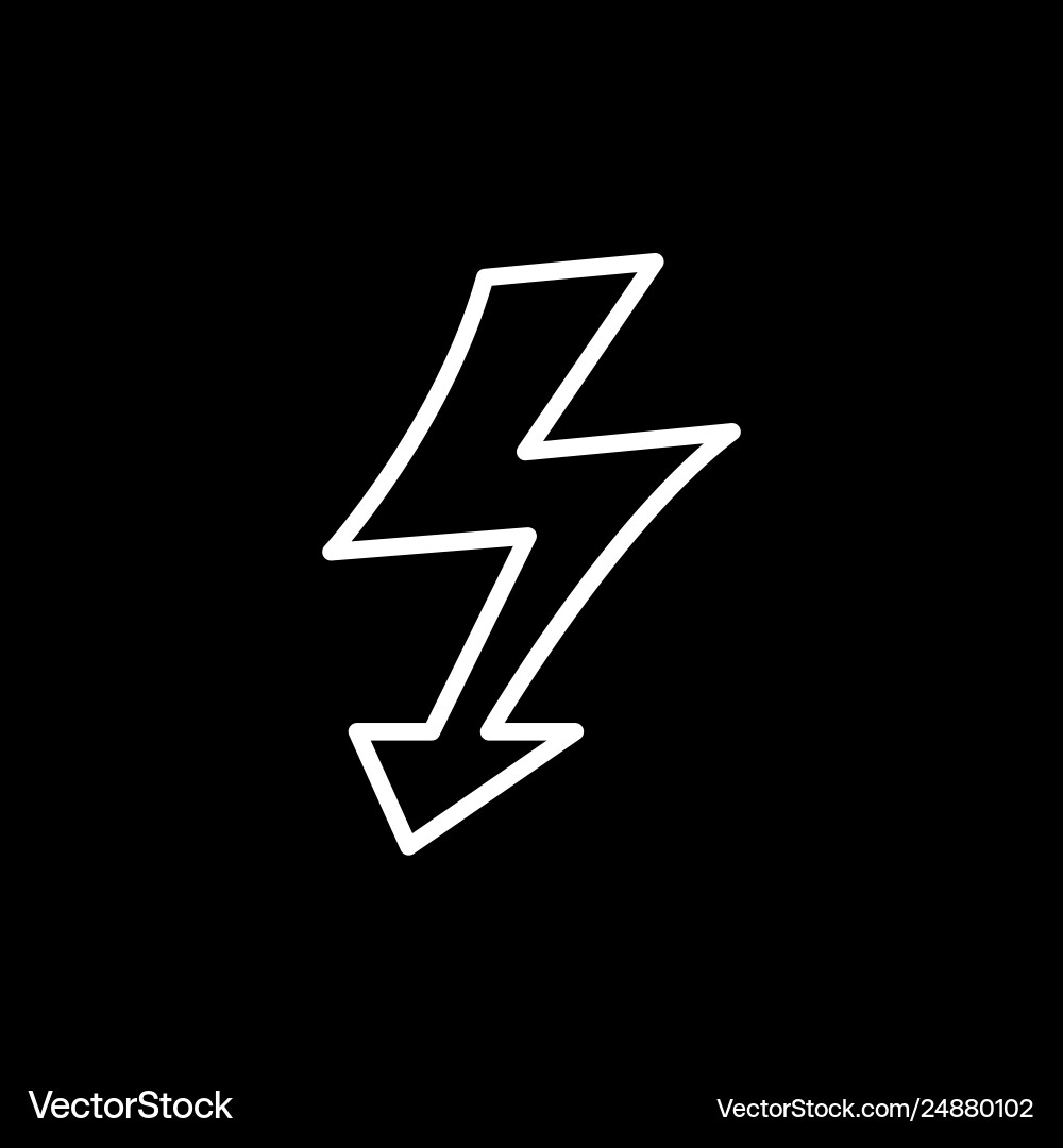 Lightning line icon Lightning line icon vector image