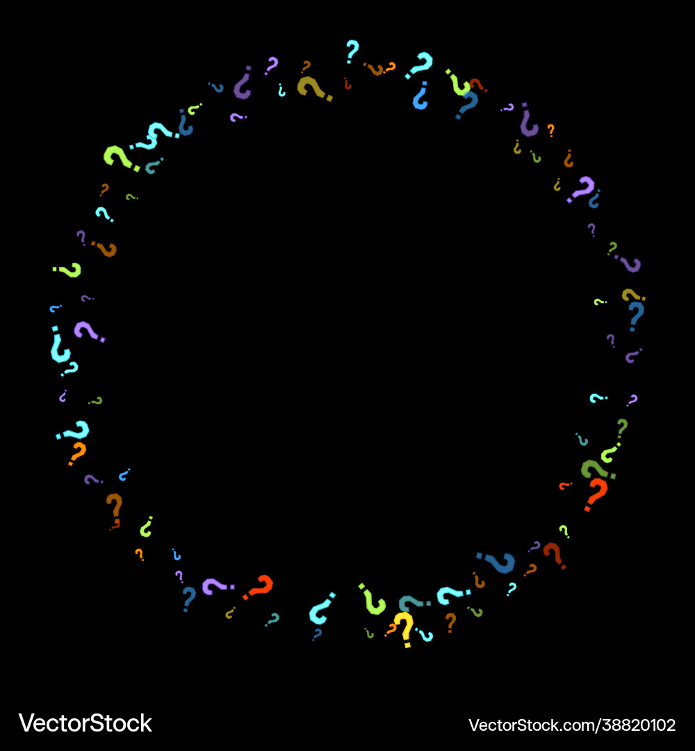 Question marks quiz doubt poll query public Vector Image