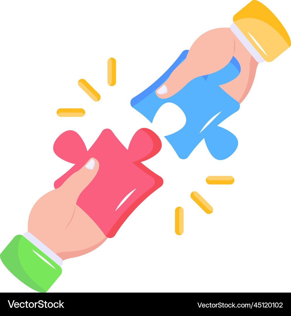 Ready to use flat icon of problem solving vector image