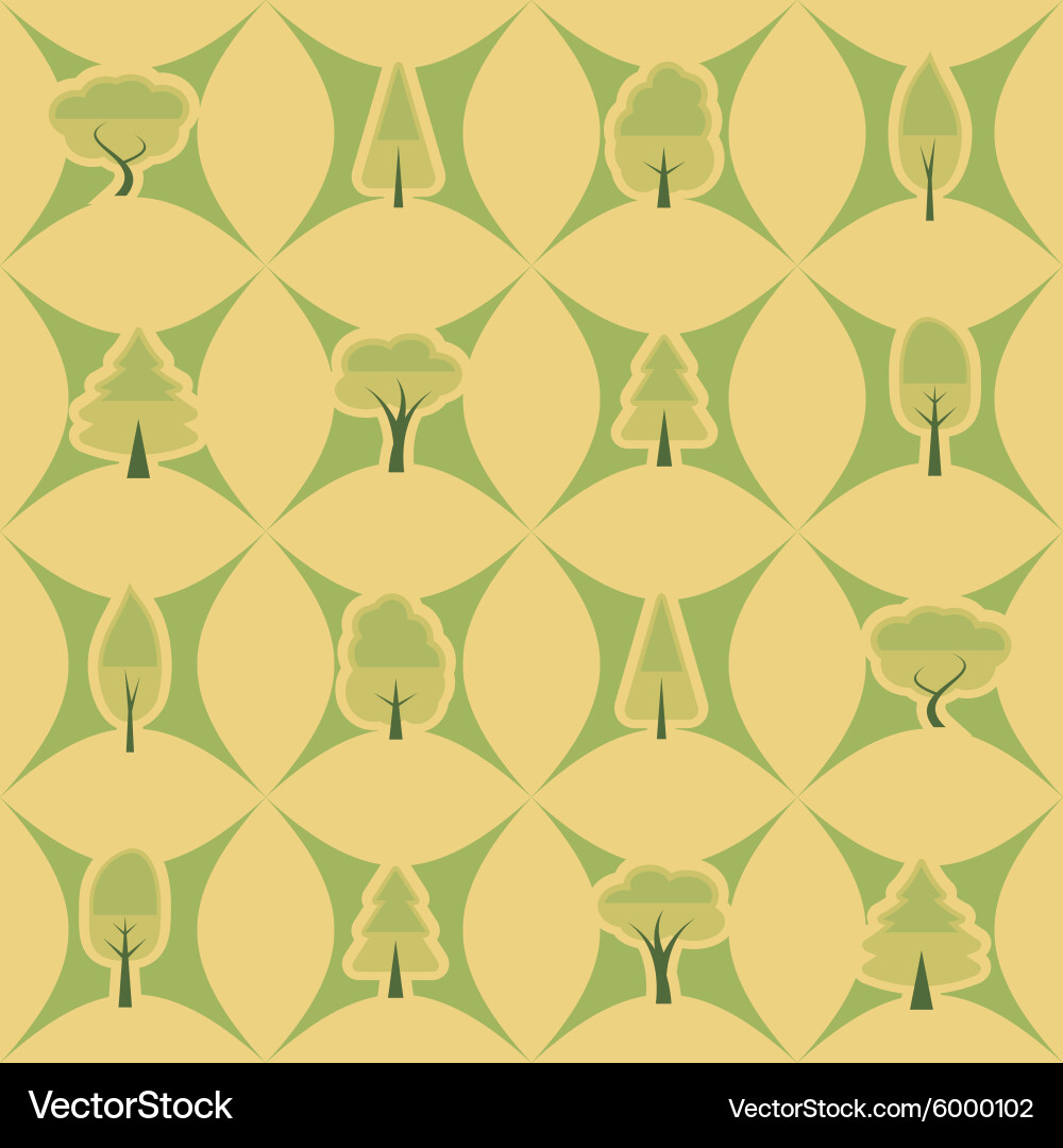 Seamless background with tree Vector Image