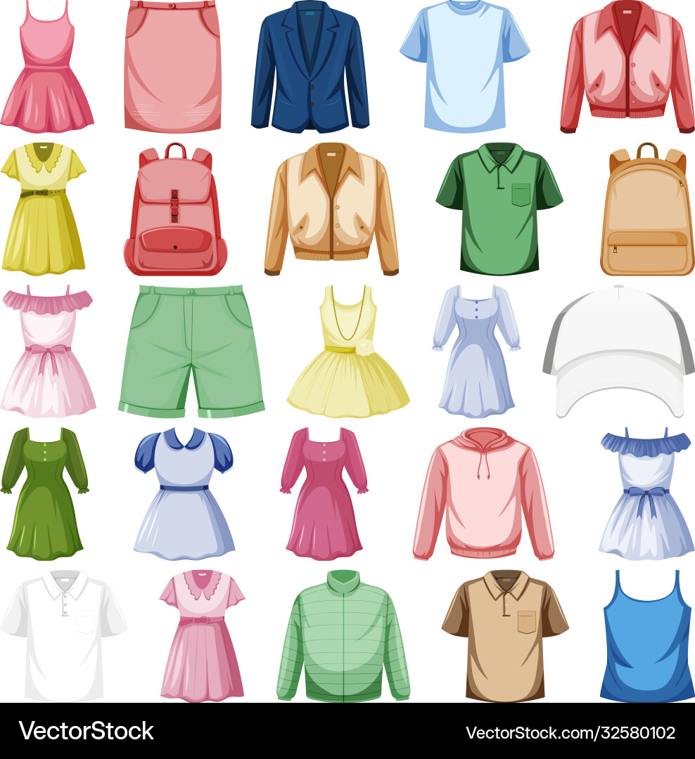 Set fashion outfits Set fashion outfits vector image