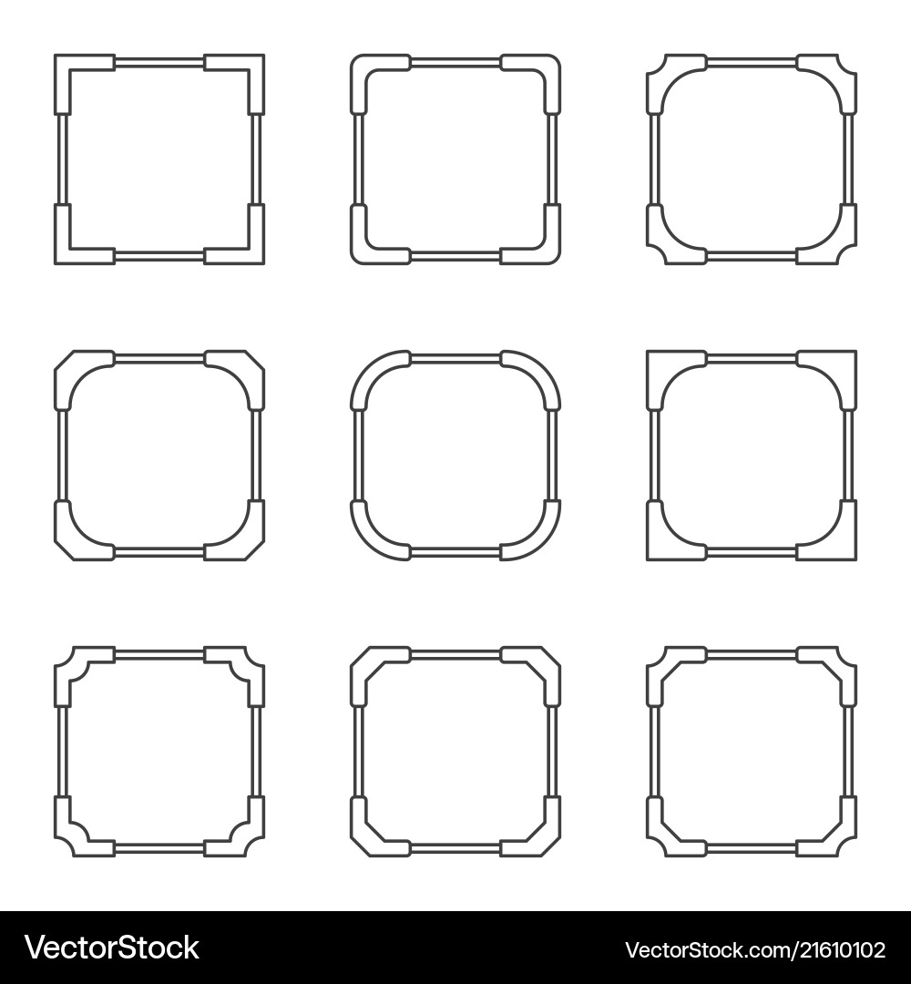 Set of frames for the design game menu Set of frames for the design game menu vector image