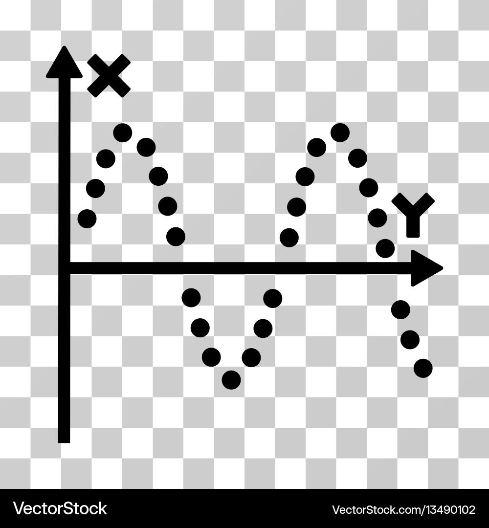 Sine plot icon Sine plot icon vector image