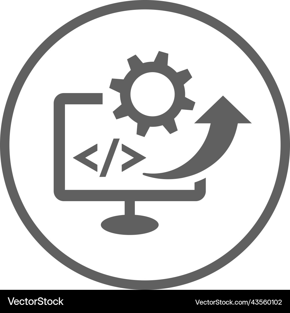Software-Code kodieren HTML-Symbol graue Grafik vektorbild