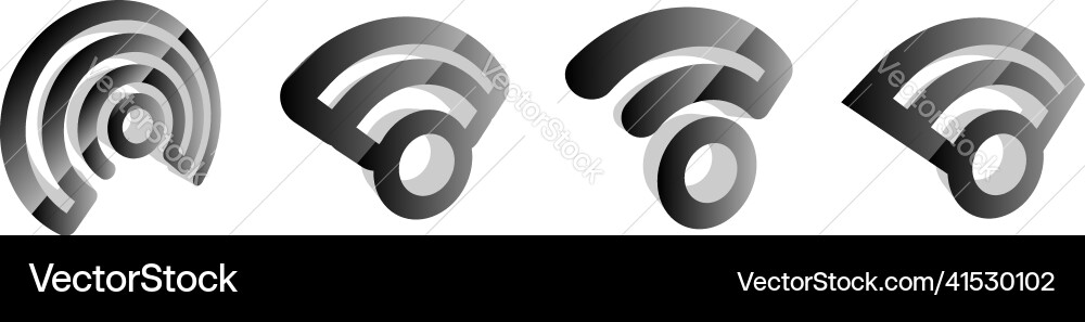 Wireless cordless signal internet wifi shape icon Wireless cordless signal internet wifi shape icon Vector Image